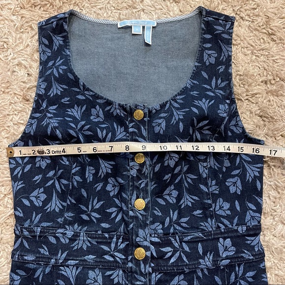 Draper James Floral Button Front Denim Dress - Picture 8 of 10